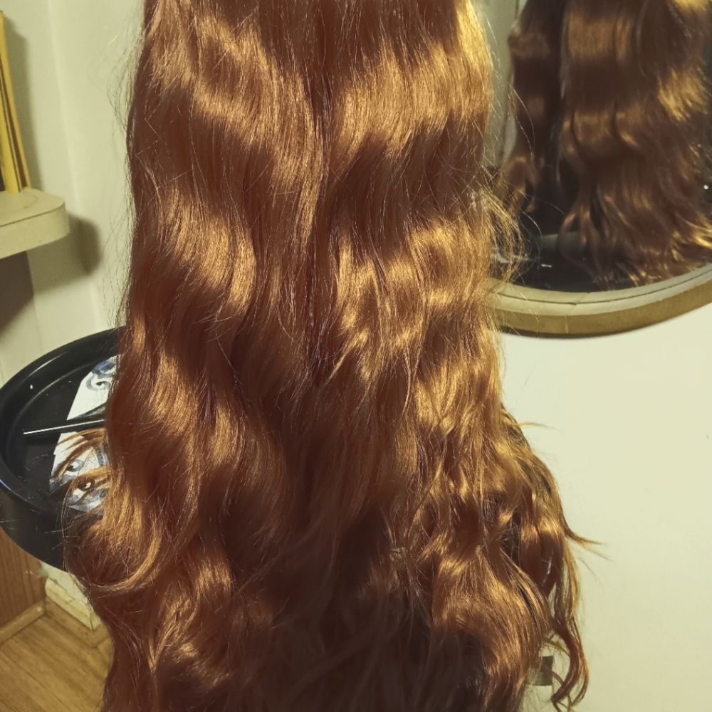 Deep copper wig